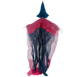 Scary Red Hanging Long Haired Floating Ghost, Halloween Decor