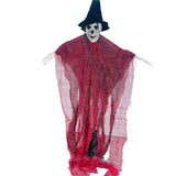 Scary Red Hanging Long Haired Floating Ghost, Halloween Decor