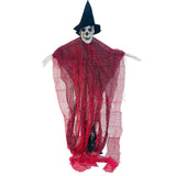 Scary Red Hanging Long Haired Floating Ghost, Halloween Decor
