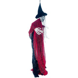 Scary Red Hanging Long Haired Floating Ghost, Halloween Decor