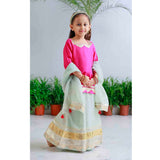 Pomegranate Striped Sharara Set