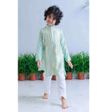 Midnight Gold Applique Kurta Set