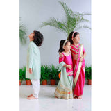 Pomegranate Striped Sharara Set