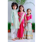 Pomegranate Striped Sharara Set