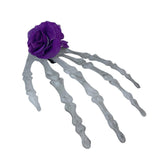 Skeleton hand Unique Hair Accessory for Halloween Party, Purple