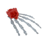 Skeleton hand Unique Hair Accessory for Halloween Party, Red