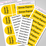 Camping Labels Pack - Solid Yellow