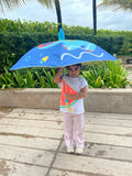 Splashing Dino theme, Canopy Shape Umbrella for Kids