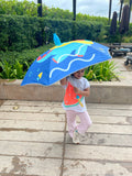 Splashing Dino theme, Canopy Shape Umbrella for Kids