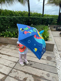 Splashing Dino theme, Canopy Shape Umbrella for Kids