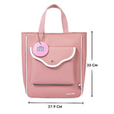 Stylish Casual Peach Tote Bag with Adjustable Strap