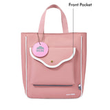Stylish Casual Peach Tote Bag with Adjustable Strap