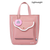 Stylish Casual Peach Tote Bag with Adjustable Strap