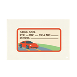 School Book Label – Sports Car Name