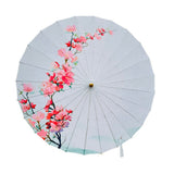 Teal & Pink Floral, Chinese Canopy Style Rain and All season Umbrella