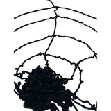 Thick 4 feet Black Spider web for Halloween Decor