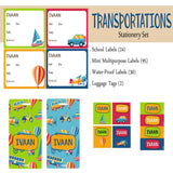 Transportations Theme Label Set