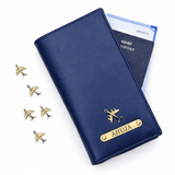 Family Travel Organizer- for 4 passports - Blue