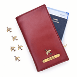 Family Travel Organizer- for 4 passports - Brown