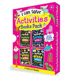 I Can Solve Activities Pack- A Set of 4 Books - I Can Solve Activity Book for Kids Age 4- 8 Years | With Colouring Pages, Mazes, Dot-to-Dots