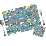 Mat Coaster Set - Vehicles