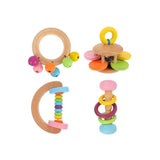 Wooden Baby Rattles Teeth Wooden Music Instrument Shaker Set Toy for 12+ Months kids