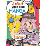 Colour Your Own Manga Book 4 with Manga Colouring Poster for Kids Age 4+