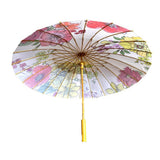 Watercolour Flowers, Chinese Canopy Style Rain and All season Umbrella