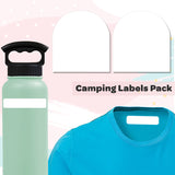Camping Labels Pack - Solid White