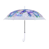 White Hydrangea Bunch Floral Print Translucent All-season Umbrella for Kids & Adults
