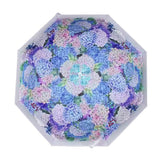White Hydrangea Bunch Floral Print Translucent All-season Umbrella for Kids & Adults