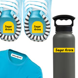 Camping Labels Pack - Solid Yellow