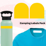 Camping Labels Pack - Solid Yellow