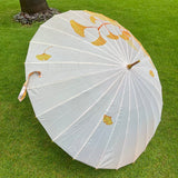 Yellow Stem, Chinese Canopy Style Rain and All season Umbrella