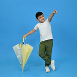 Yellow Translucent Brave Spirit Kelly Jo Teddy print, Rain and All-season Umbrella for Kids & Adults