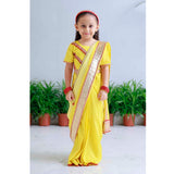Lemon Floral Applique Lehnga Set