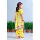 Lemon Floral Applique Lehnga Set