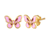 Butterfly Studs Pink