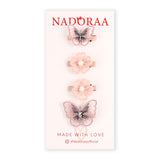 Nadoraa Pink Pearl Hairclips - Pack Of 4