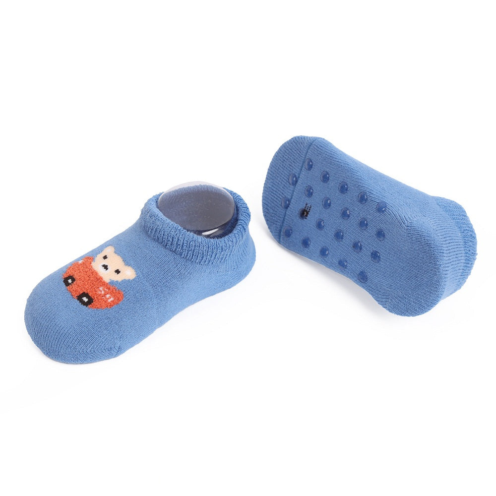 Racing Bear Orange & Blue Socks- 2 Pack