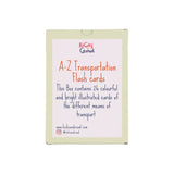 A-Z Means of Transport Flash cards