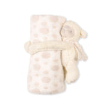 Creamy Teddy Blanket with Toy