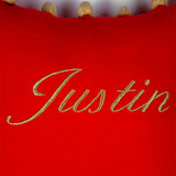 Christmas Pom Pom Pillow (Red)