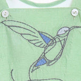 Embroidered Bird Infant Girls Pinafore Dress