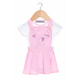 Embroidered Dolphin Infant Girls Pinafore Dress