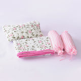 Mini Cot Set - dohar wild flowers pink