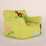 Farm Animal Green Quilted -BeanChair Cover (Small)