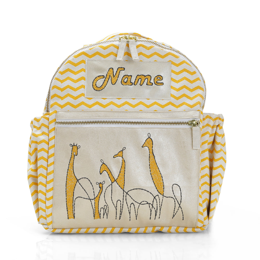 Giraffe Embroidered Toddler Backpack