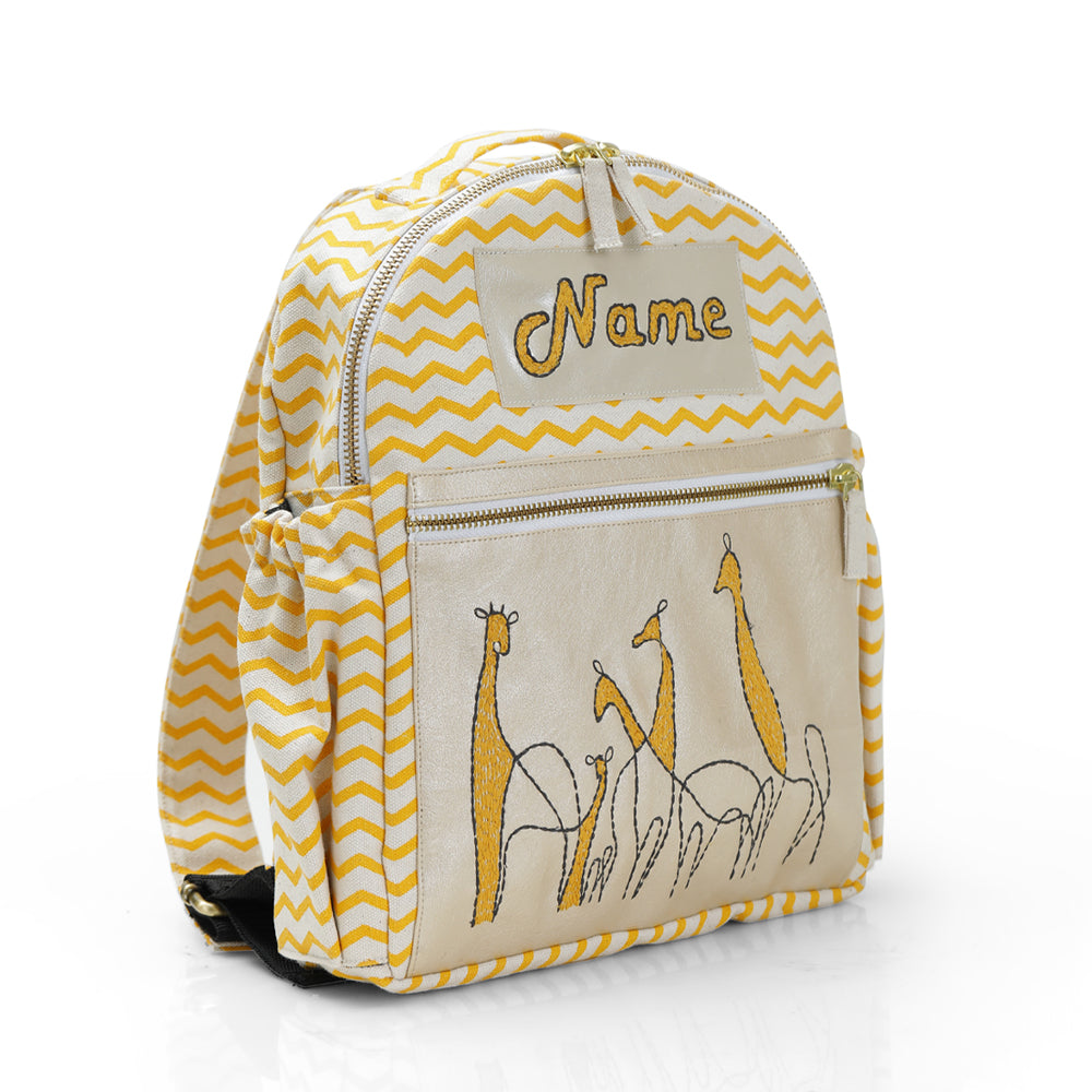 Giraffe Embroidered Toddler Backpack
