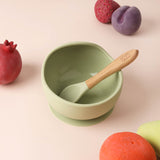 Silicone Bowl & Spoon Set- Mint Green